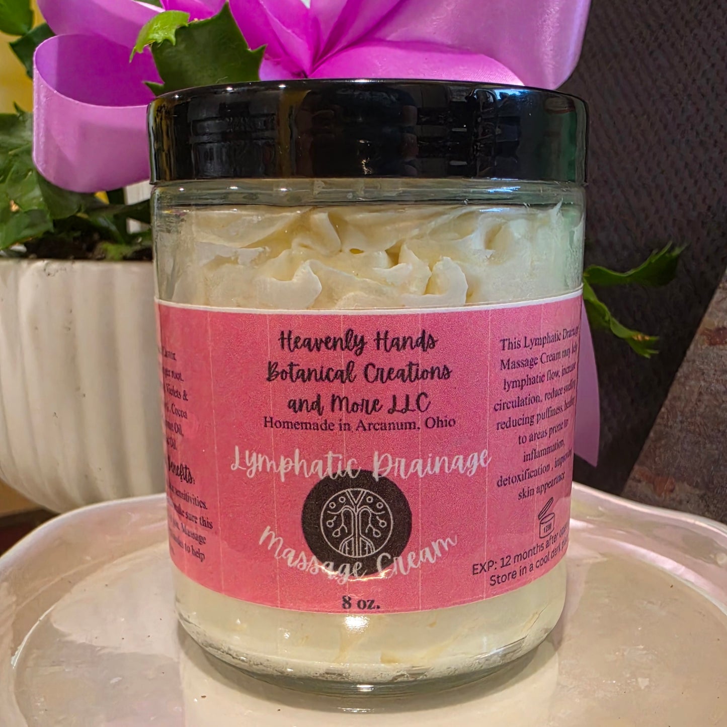 Herbal Lymphatic Massage Cream 4 oz. & 8 oz.